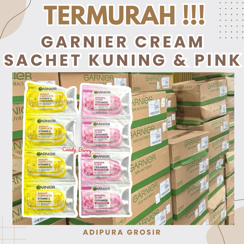(1 KARTON) PAKET USAHA  GARNIER CREAM Sachet isi 25 Renteng