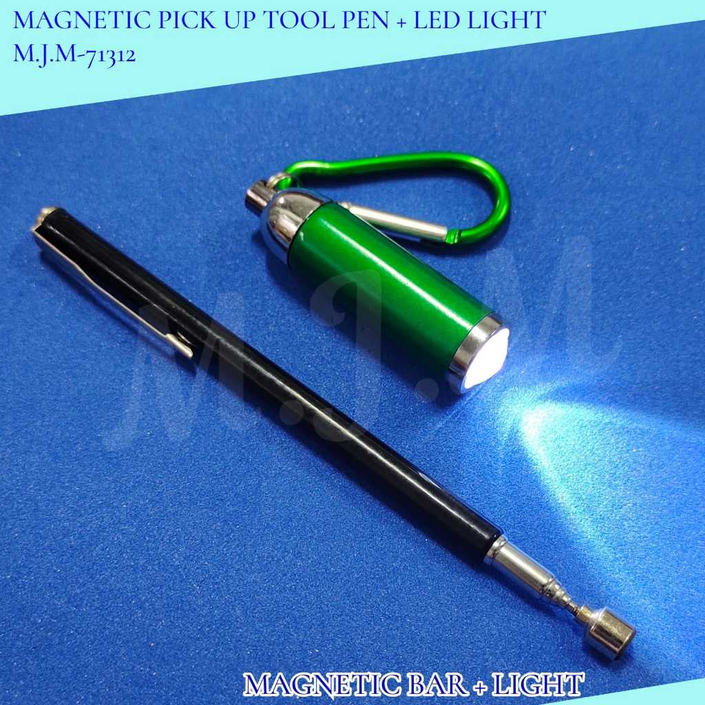 Pen Magnet + LED / Stick Tongkat SenterTeleskopik / Pick Up Tool Pen light MJM-71312