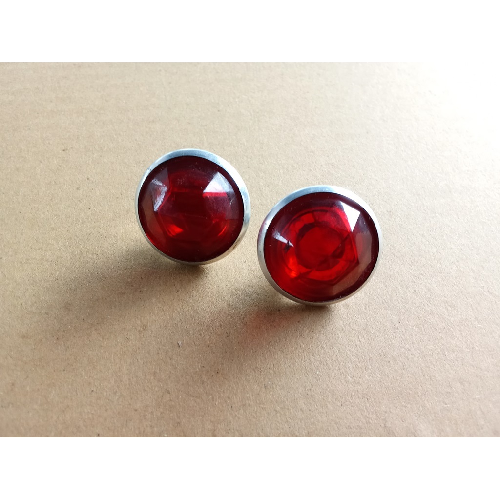 Stopan mata kucing silver spakbor belakang Sepeda Onthel warna merah