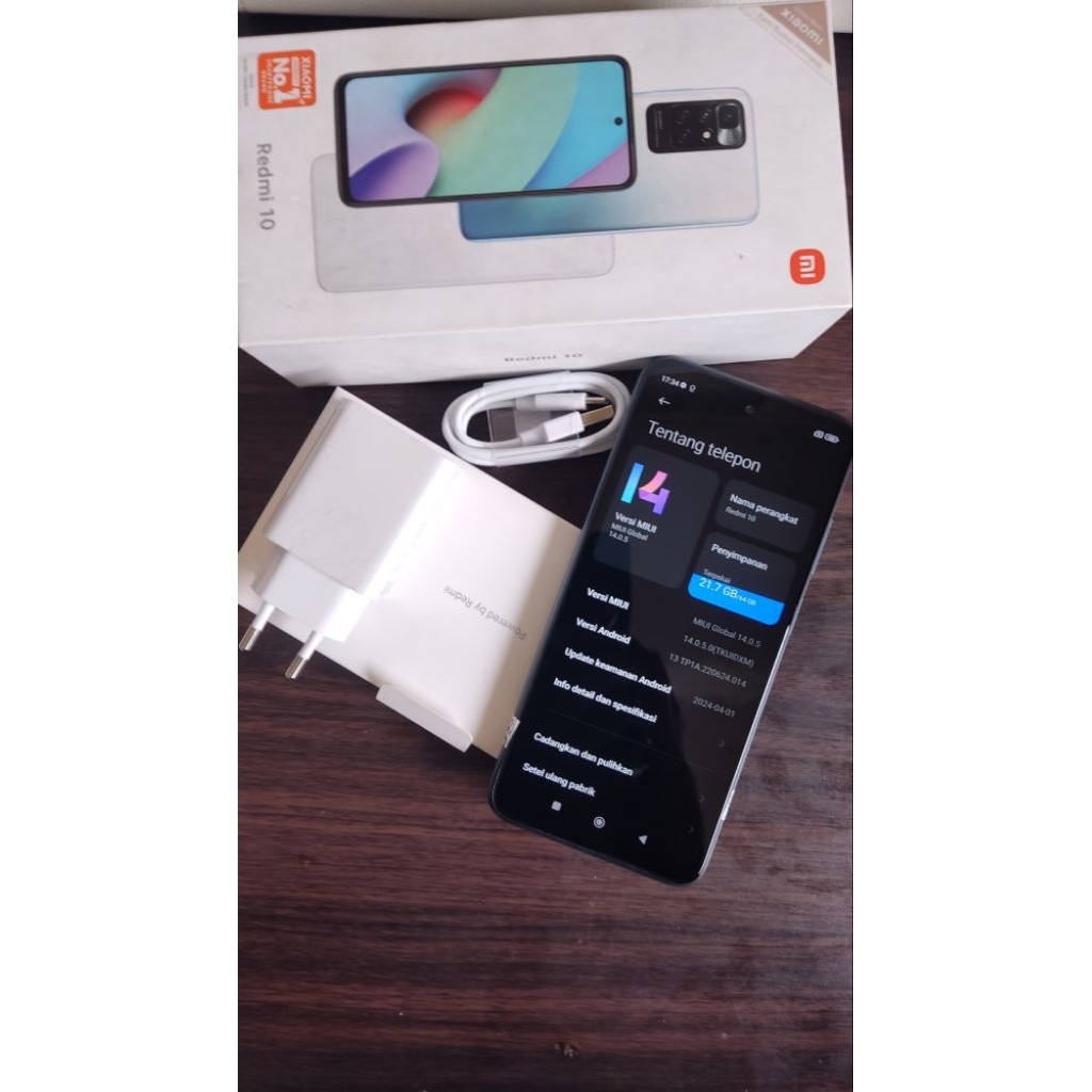 Redmi 10 4/64 Fullset Second bergaransi