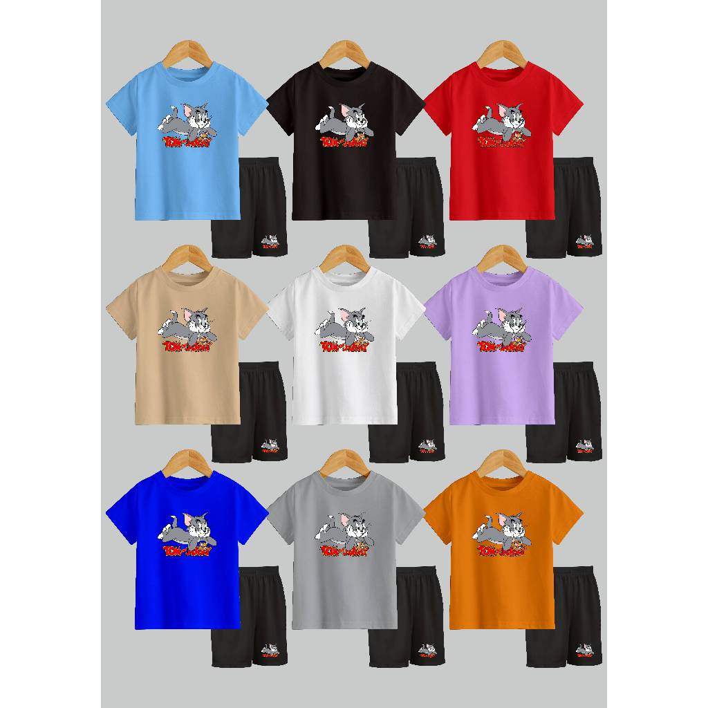 Baju Setelan TOM JERRY Anak Laki Laki - Kaos Distro Karakter Game Anak Cowok Keren Usia 2 - 10 Tahun