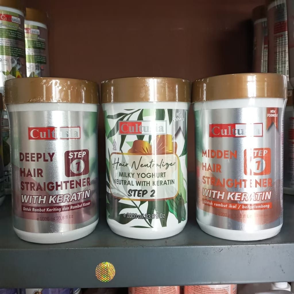 Cultusia Hair Straightening Step1  1000ml Obat Pelurusan Rambut / Smoothing / Rebonding