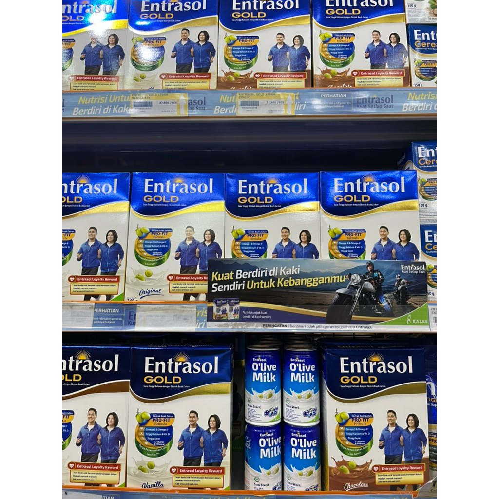 Entrasol Gold Susu Tinggi Kalsium 560g dengan Ekstrak Buah Zaitun