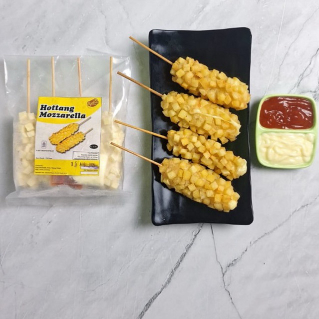 Hottang Corndog Kentang Sosis Mozarella Niso Food Frozen isi 4