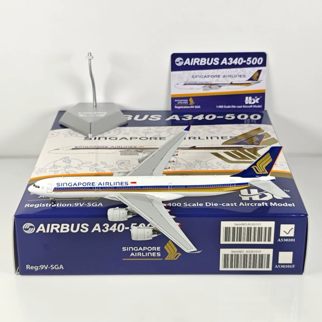 1/400 Singapore Airlines Airbus A340-500 9V-SGA / 9V-SGB / 9V-SGC HX Models 1:400 Scale with Stand