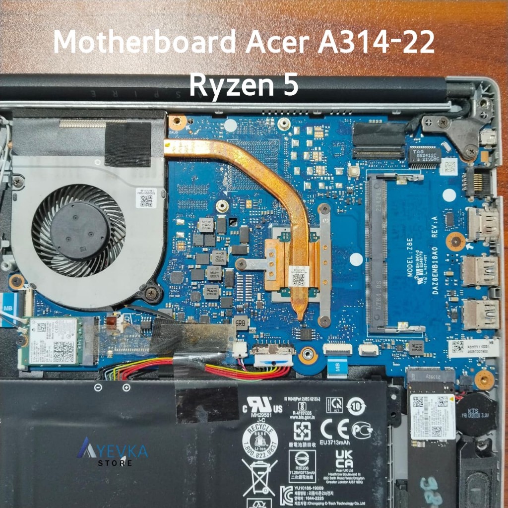 Motherboard ACER A314-22 Ryzen 5 Ryzen 3 Kode Z8E Normal Tested Seken Original [ aspire 3 mainboard 