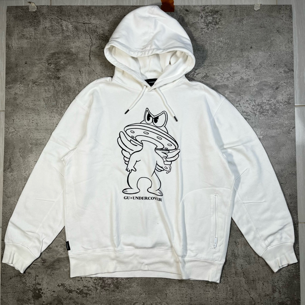 jacket hoodie GuxUndercover putih size L
