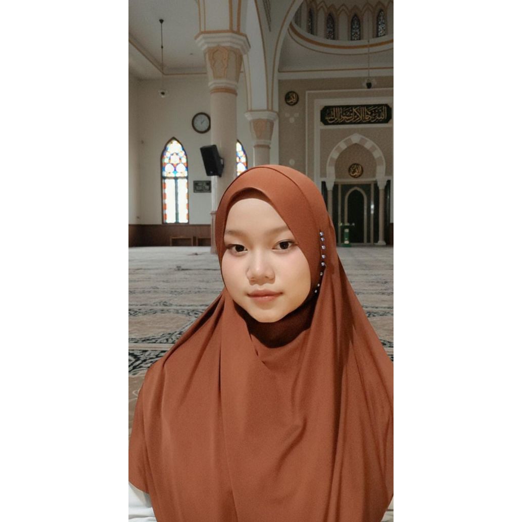 pasmina instan hijab 2 muka mutiara payet (m rizky009)