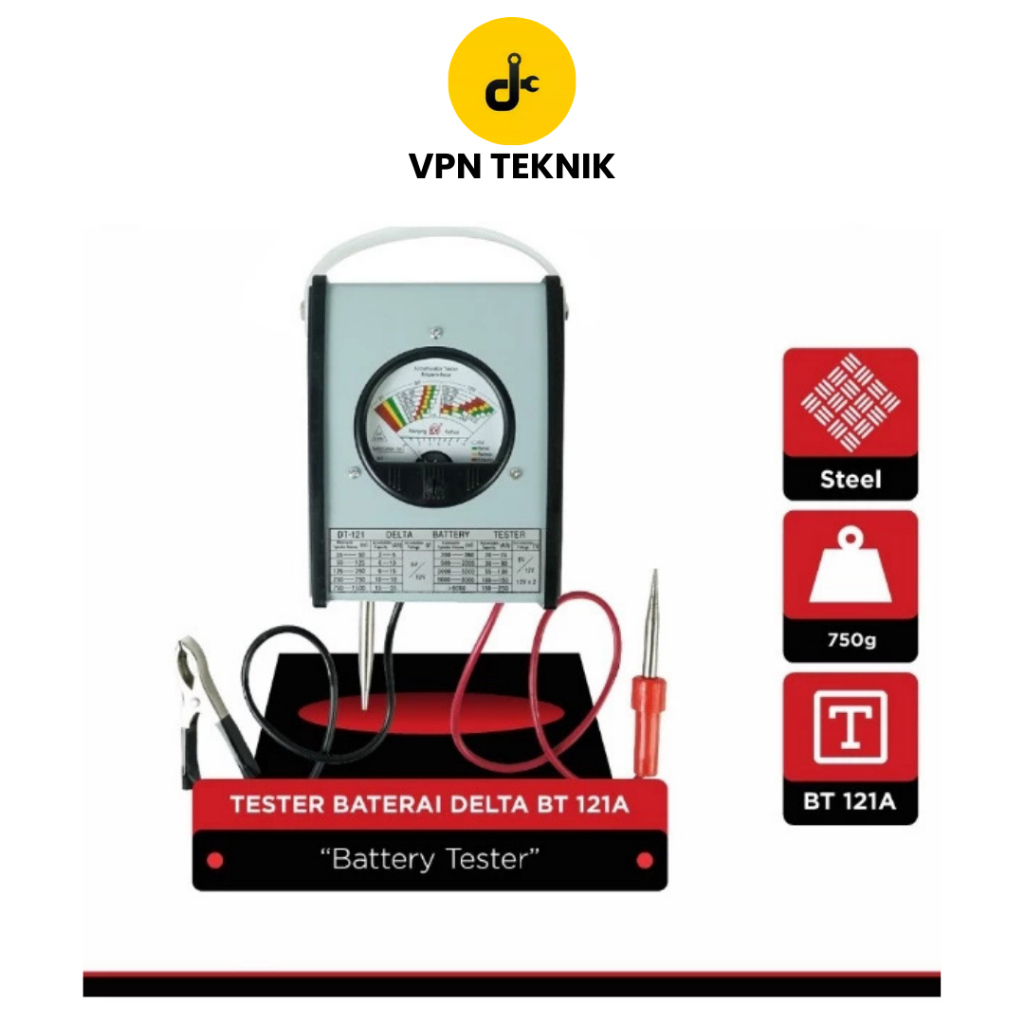 Battery Tester Delta BT 121/ Alat ukur aki
