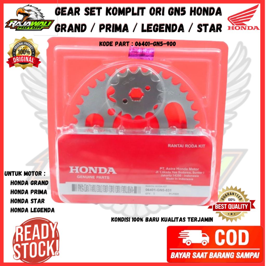 gear set astrea grand ori - gir komplit grand - Gear Set Honda Grand - Gir Motor Honda Legenda GN5