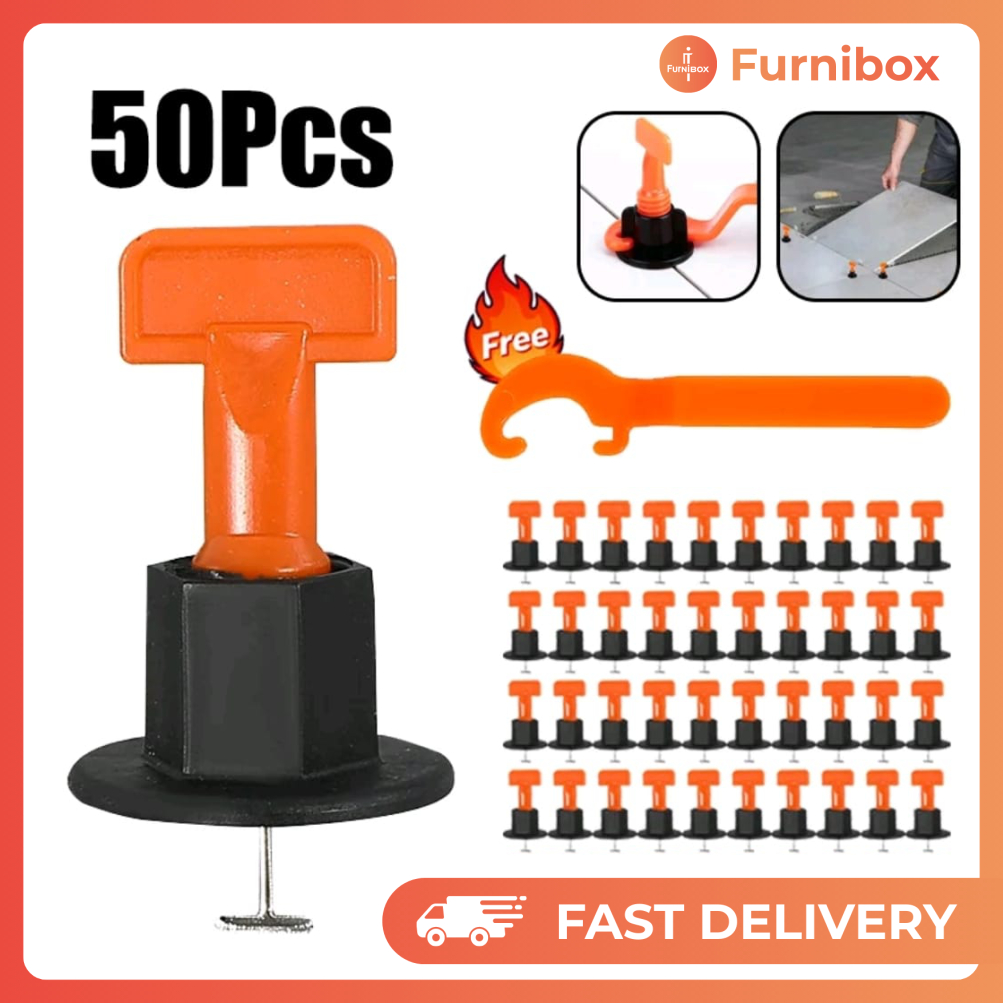 FURNIBOX Alat Perata Pasang Keramik Granit Lantai Jarak Nat Kramik Tile Leveling System Spacer Clip