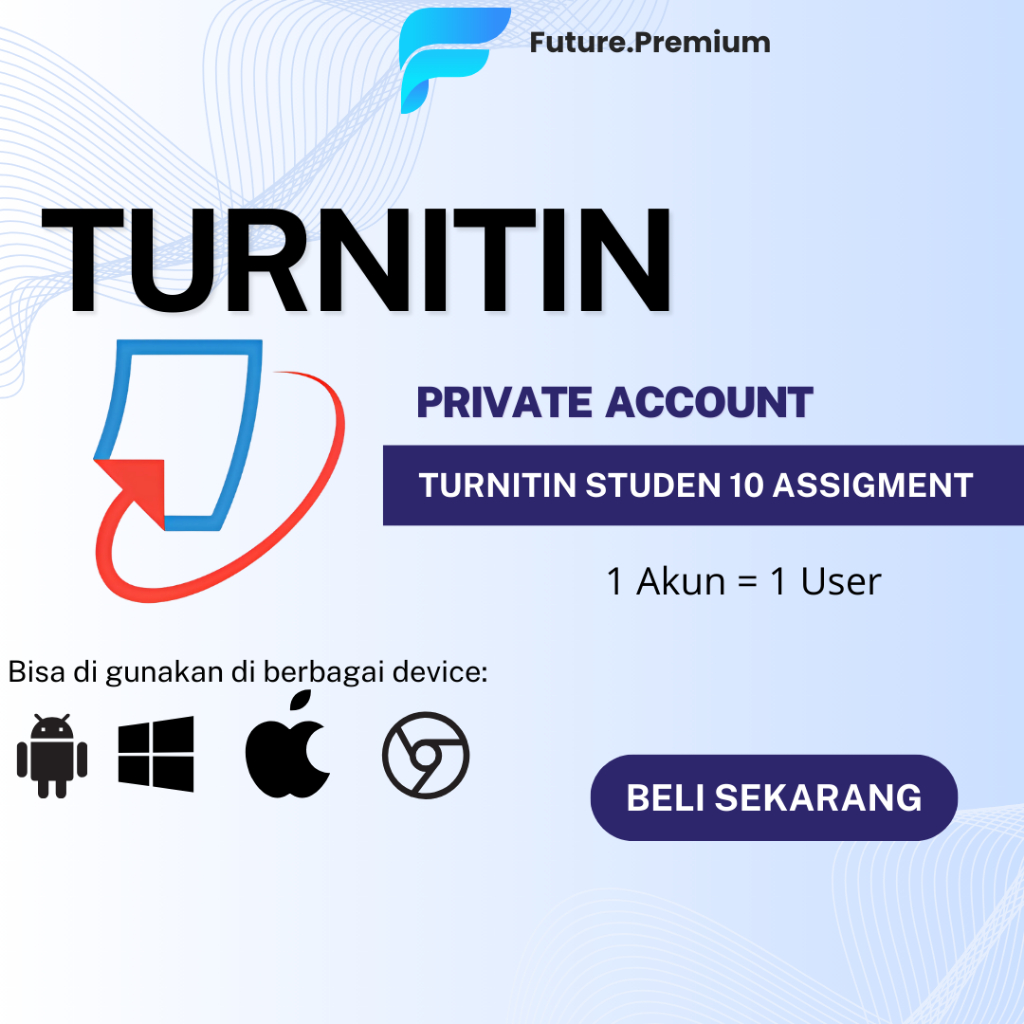 TURNITIN PREMIUM Pribadu 1 bulan | Platform cek plagiarisme dan integritas terbaik BBM
