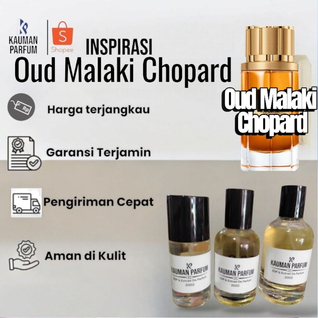 Kauman Parfum Refill Inspired Oud Malaki Aroma Woody Spicy Parfum Pria Parfume Wanita Wangi Grapefru
