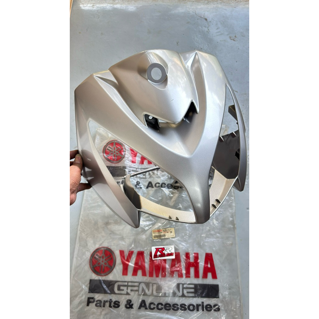 cover legshield leksil legshild tameng dada depan original ori yamaha nouvo z silver 2D5