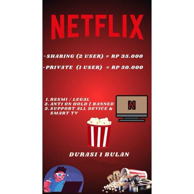 Akun Premium Netflix Sharing & Privat