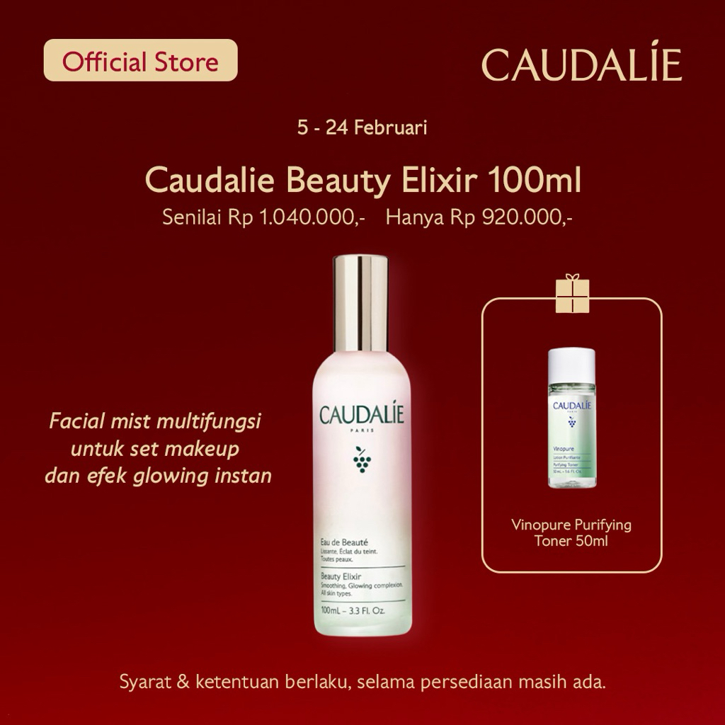 [Hanya 5-24 Feb] Caudalie Beauty Elixir 100ml | Face Mist | Prep Skin, Set Makeup, Glow