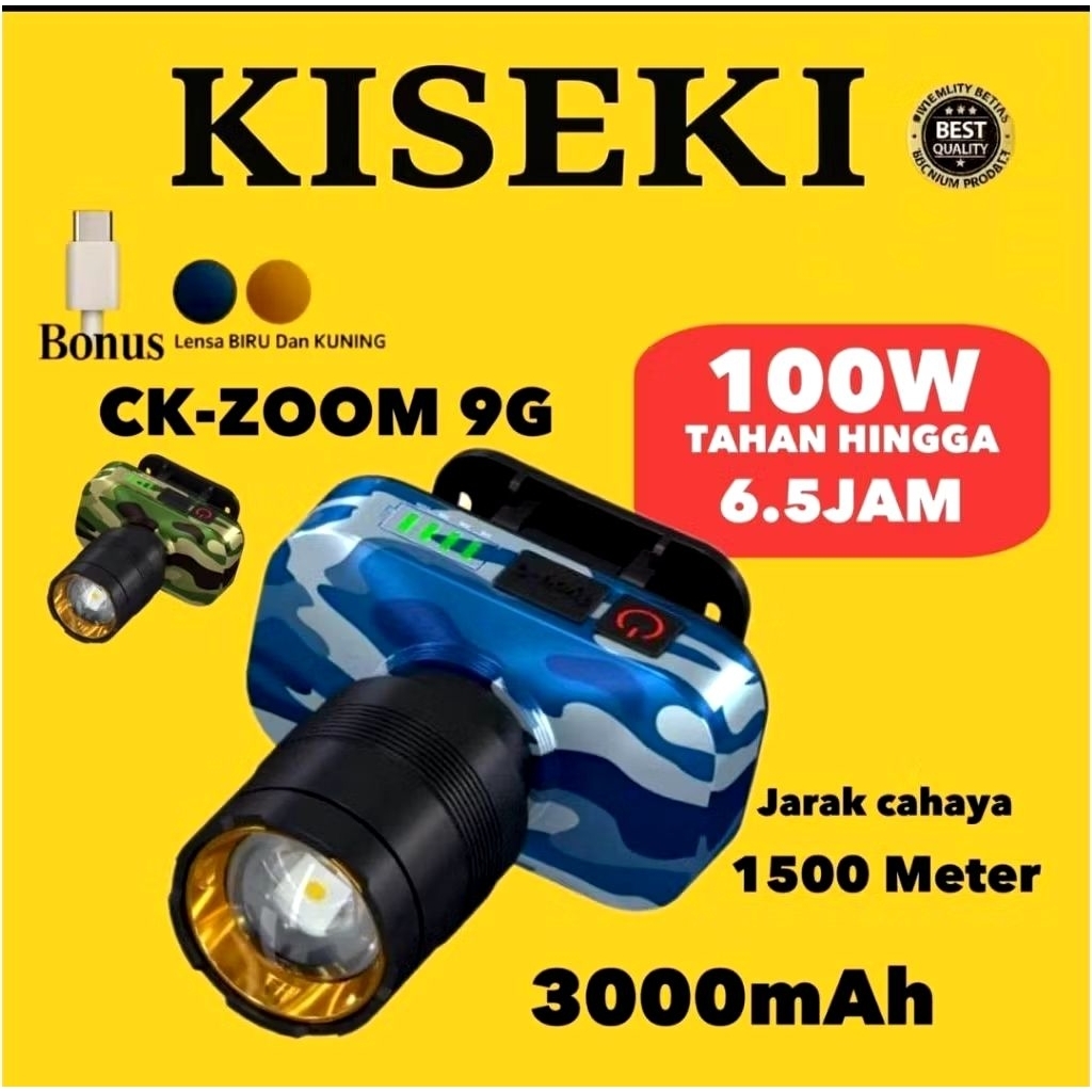 Senter Kepala KISEKI (Seri CK-ZOOM 4G / 6G / 9G)