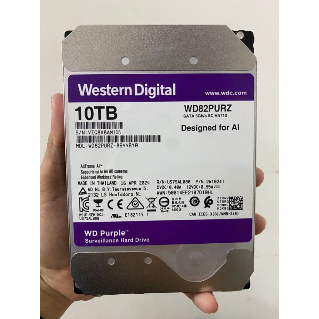 HARDISK 8TB WD PURPLE SATA 3.5" HDD 8TB CCTV DVR Promo