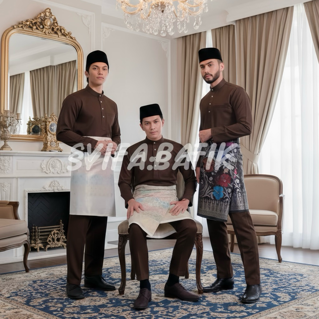 baju kurung melayu teluk belanga pria bahan toyobo great A