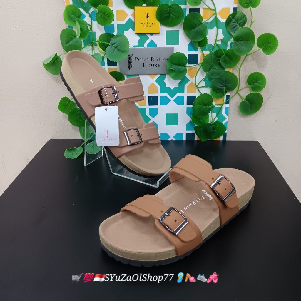 [Bisa COD/100% Original/Art BSK 302] Sandal Wanita POLO RALPH HOUSE/Sandal Wanita/Sandal Slide Wanit
