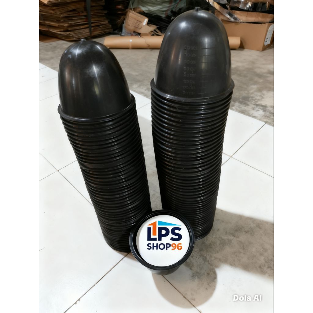mangkok plastik getah karet 500cc isi 100pcs warna random