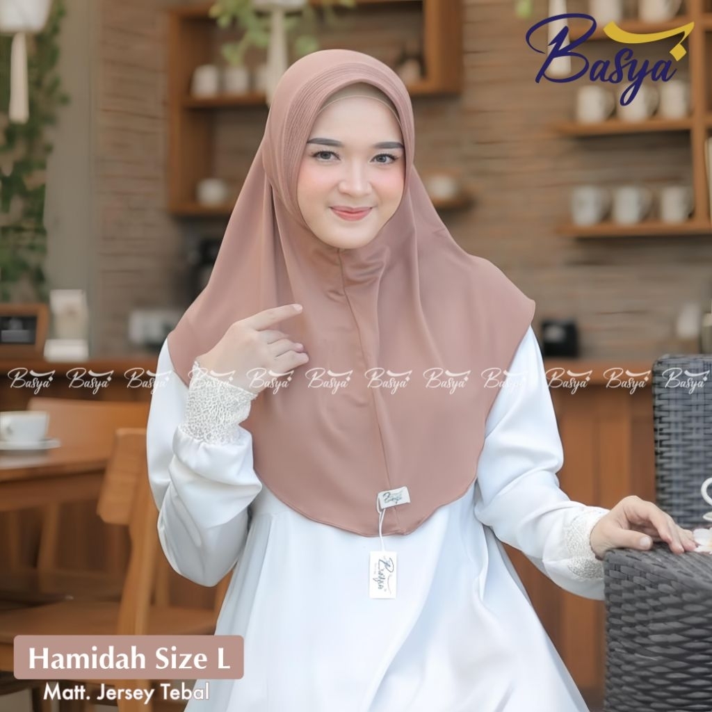 [BASYA] BERGO HAMIDAH L••hijab instan sekolah••hijab instan jersey premium
