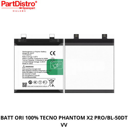BATERAI COCOK UNTUK TECNO PHANTOM X2 PRO BL-50DT