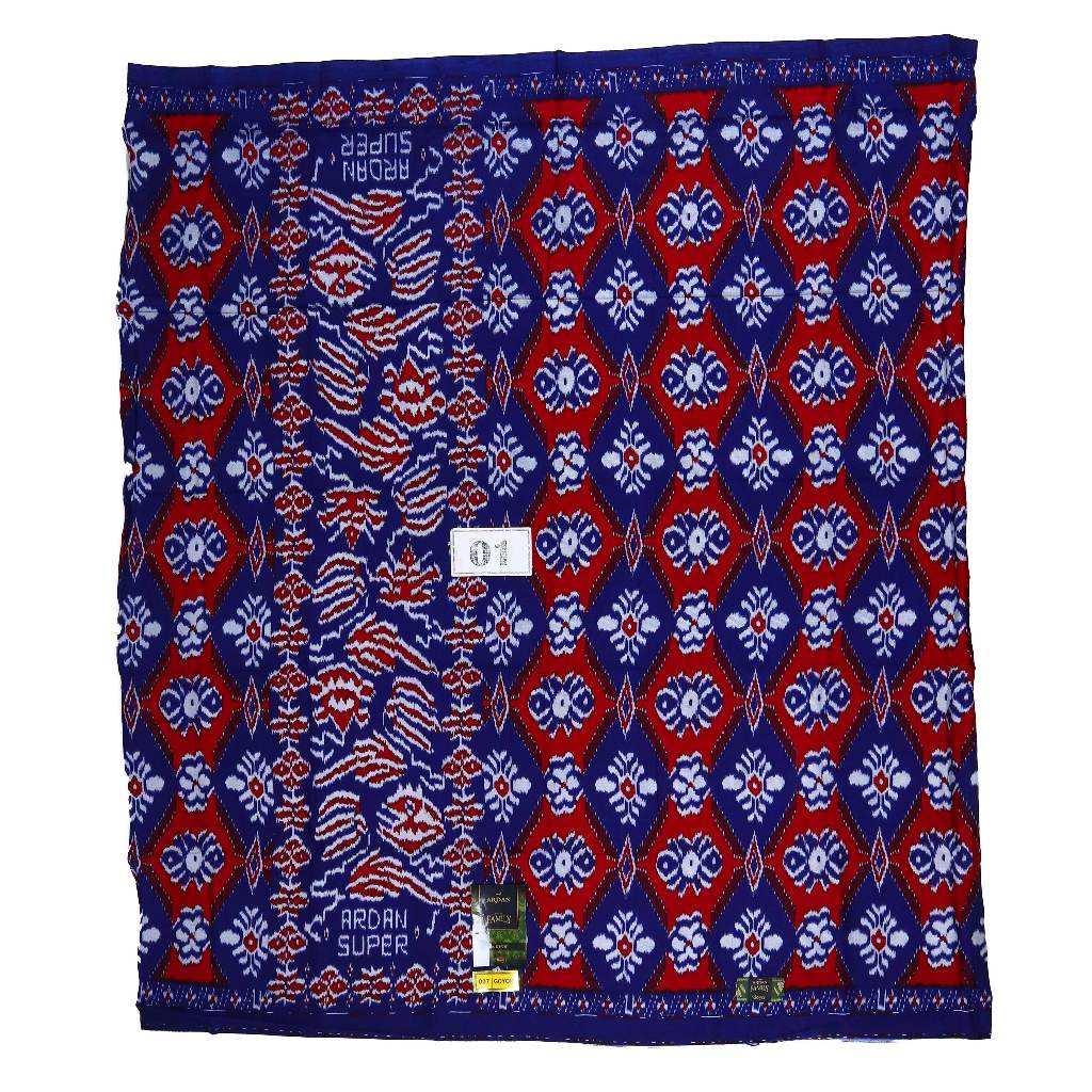 Sarung ARDAN Family GOYOR Motif Kawung BHS Hitam Warna