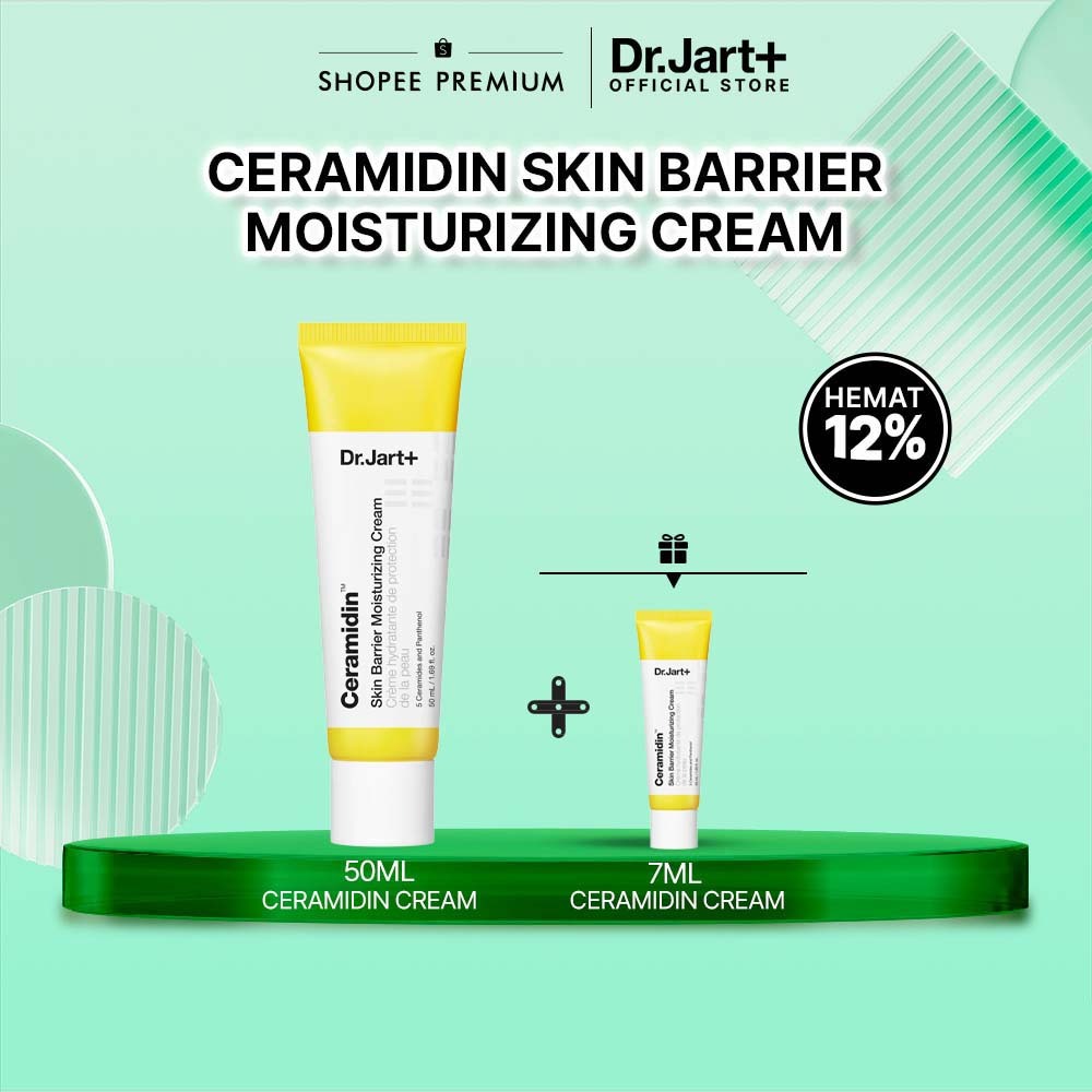 Dr Jart Ceramidin Skin Barrier Moisturizing Cream 15ml/50ml | Pelembap Wajah Kulit Sensitif/Normal/K