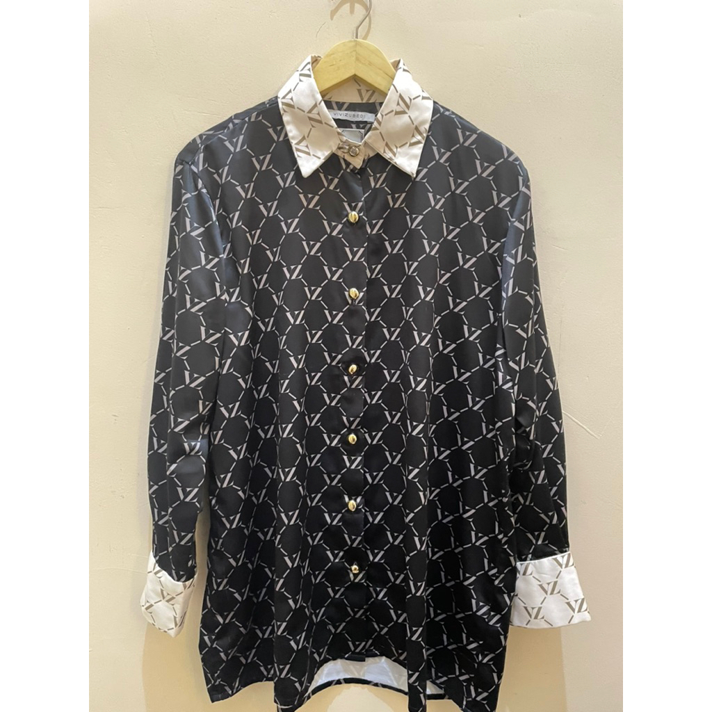 READY PieL/Mantan VZ Monogram Top Two Tone Shirt All Size Pi eL