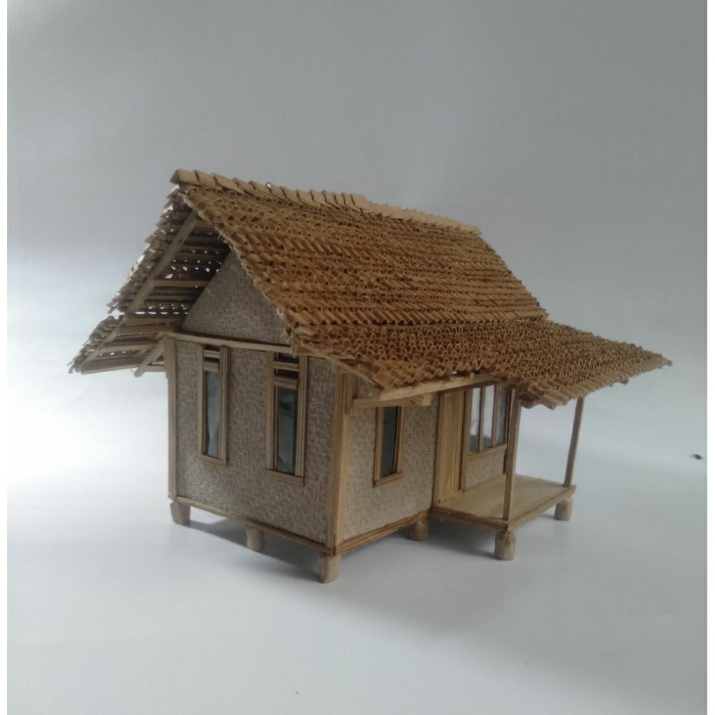 miniatur rumah panggung dari kardus