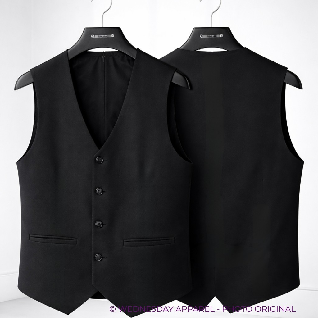 WEDNESDAY APPAREL - ROMPI JAS PRIA | Rompi Vest Jas Pria Hitam Navy Abu Maroon Cream Slim Fit
