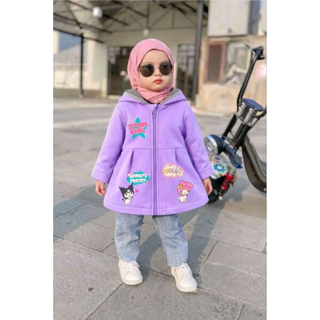 jaket anak gratis sablon nama / jaket anak custum nama / hoodie anak perempuan lucu terlaris termura