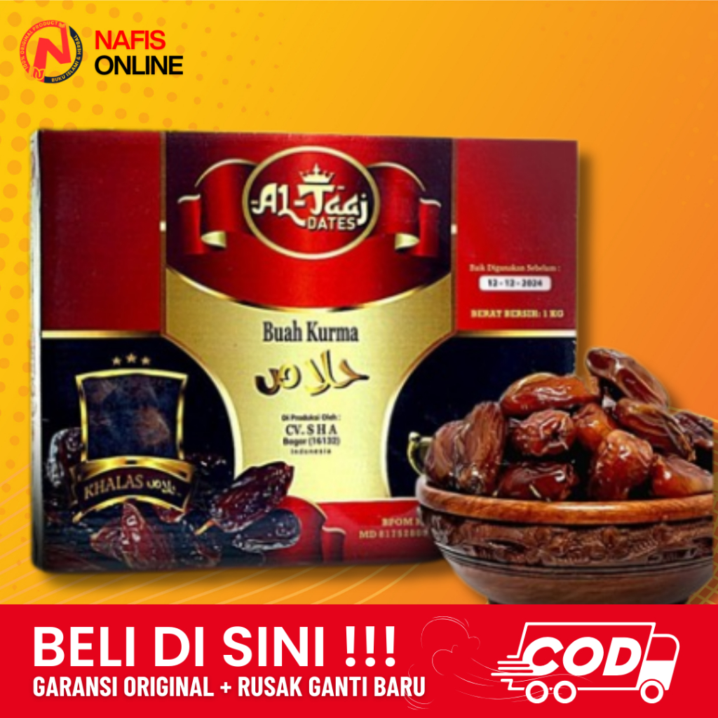 Kurma GOLDEN DATES khalas 1 kg best seller - Al TAAJ Golden Khalas