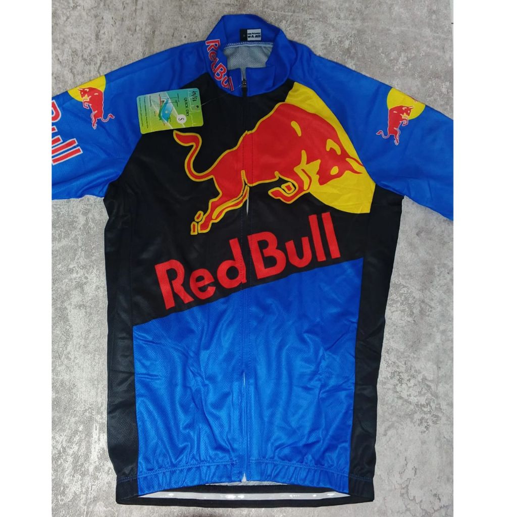 Jersey Sepeda Redbull Biru Hitam