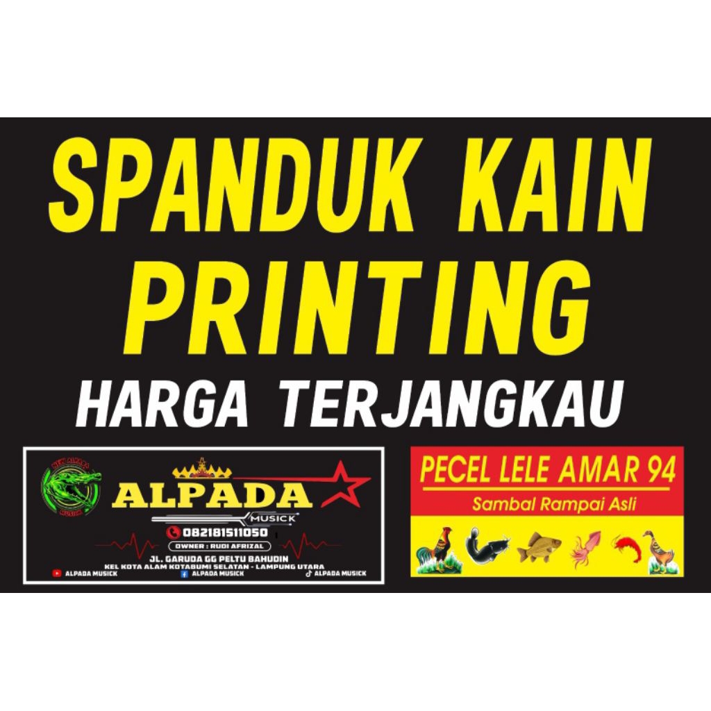 CETAK SPANDUK KAIN SATIN MURAH