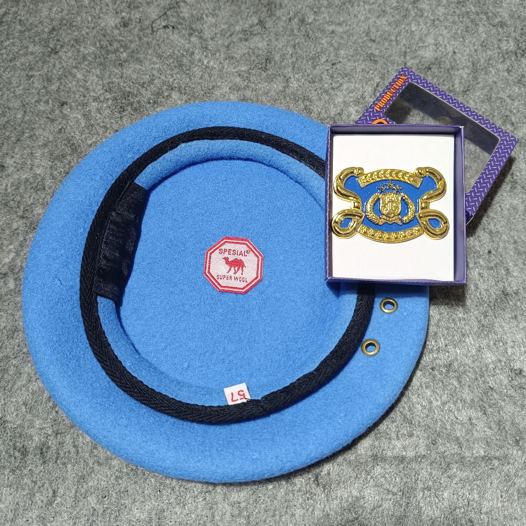 Baret PROVOS POLRI Fullset+Emblem Jatah / Baret PROVOS POLRI / Baret PROVOS