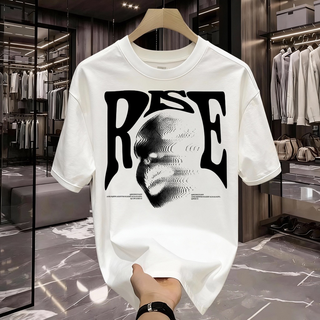 SONZ Katun 100% kaos pria keren baju kaos pria Kaos Pendek Pria Bergaya Amerika Brand Trendy