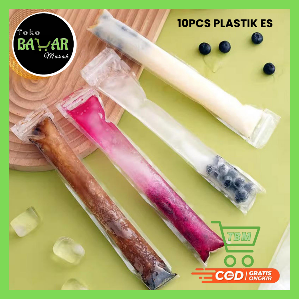 BZ 10PCS Plastik Es Lilin Klip / Plastik Es Mambo Plastik Es Krim Pouch panjang Plastik Klip Panjang