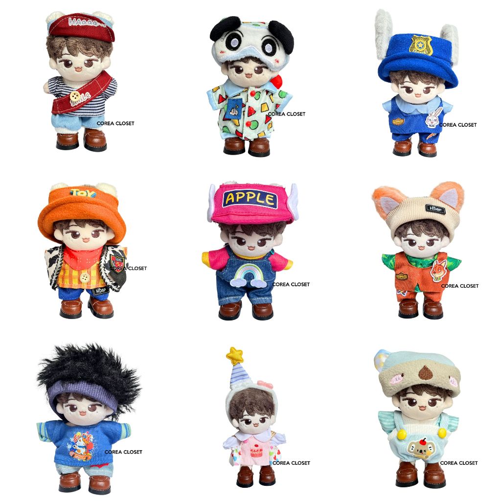 READY STOCK Baju Boneka 10cm  dimoo nyota boneka  mini  labu  macaron 17cm Jual baju boneka    terle