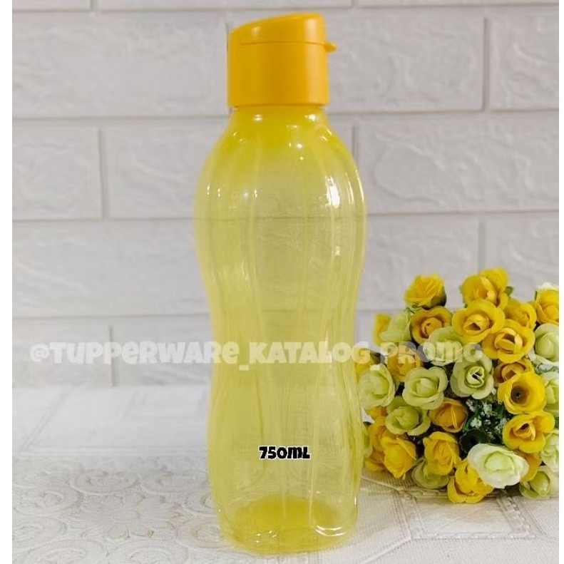 Botol Eco Bottle 500ml, 750ml , 1L , 1,2L an 2L tutup Flip Ori Tupperware