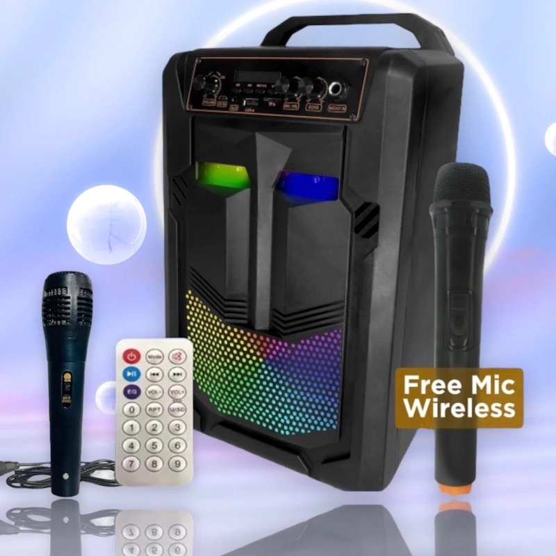 Speaker Bluetooth Portable Kimiso KMS 3381 plus mic & KMS 889 Plus 2 Microphone- Speaker Karaoke Kim