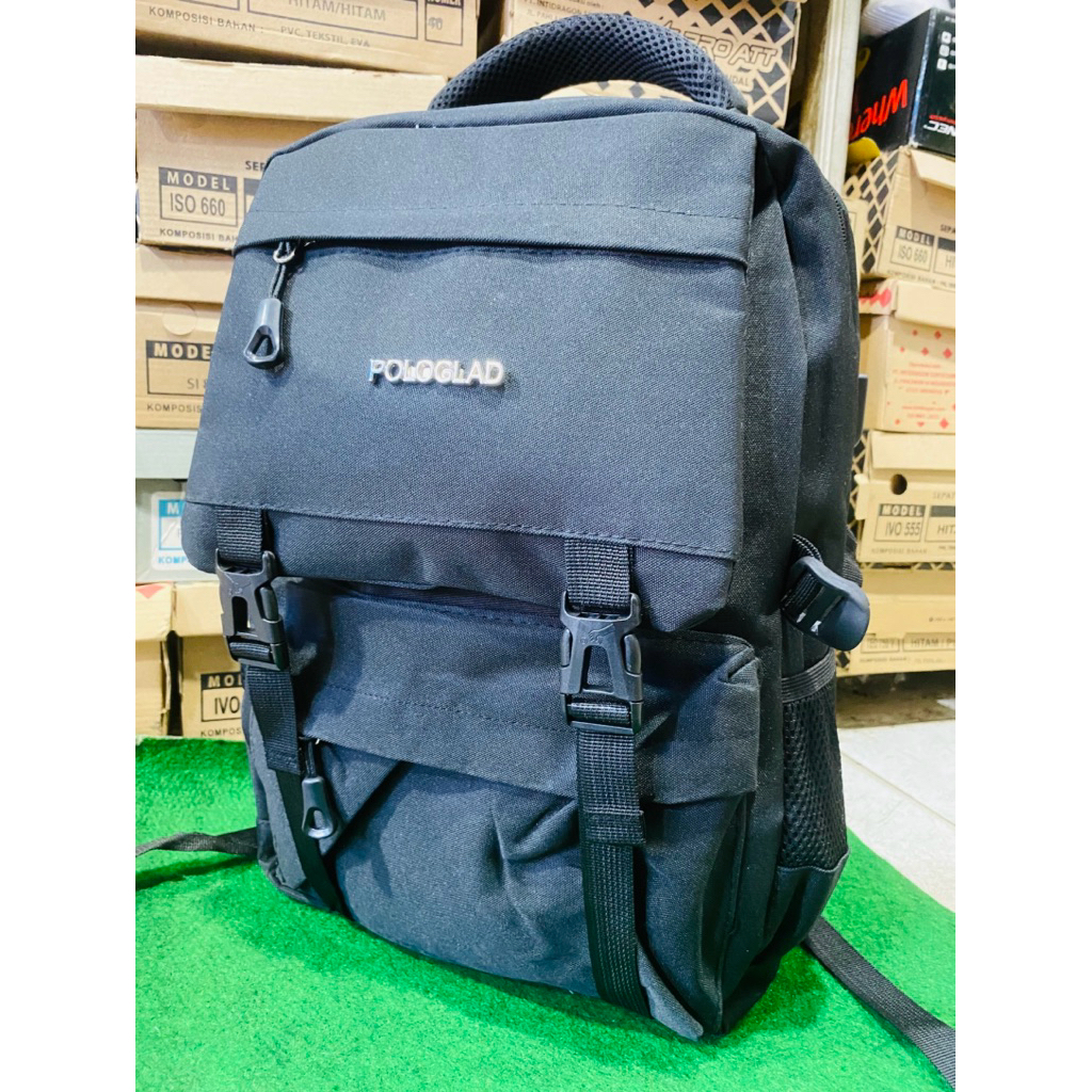 POLO GLAD Tas Ransel Pria dan wanita Ransel Sekolah 18 inch kanvas original Polo