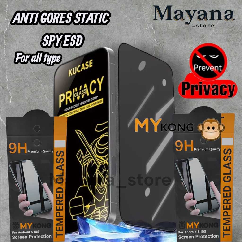 28 - MY KONG TEMPERED GLASS SPY ESD STATIC MY KONG FOR VIVO Y29 4G Y28 Y27 5G 4G Y27S Y22 2022 Y21T 