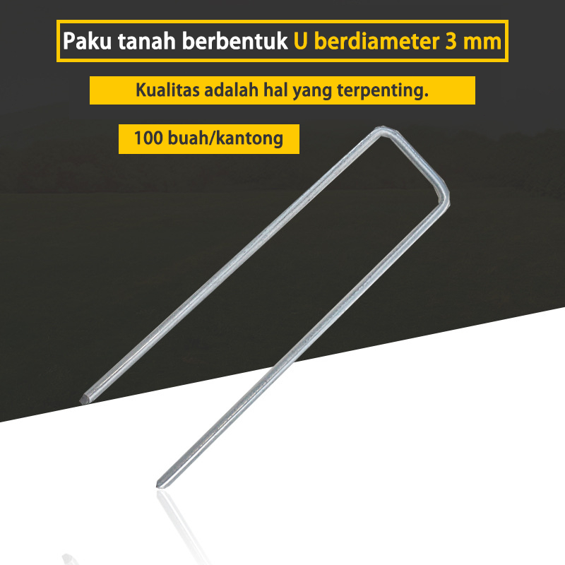 Tiang pancang tanah berbentuk U, tiang penutup tanah taman anti karat galvanis, tiang pengikat mulsa