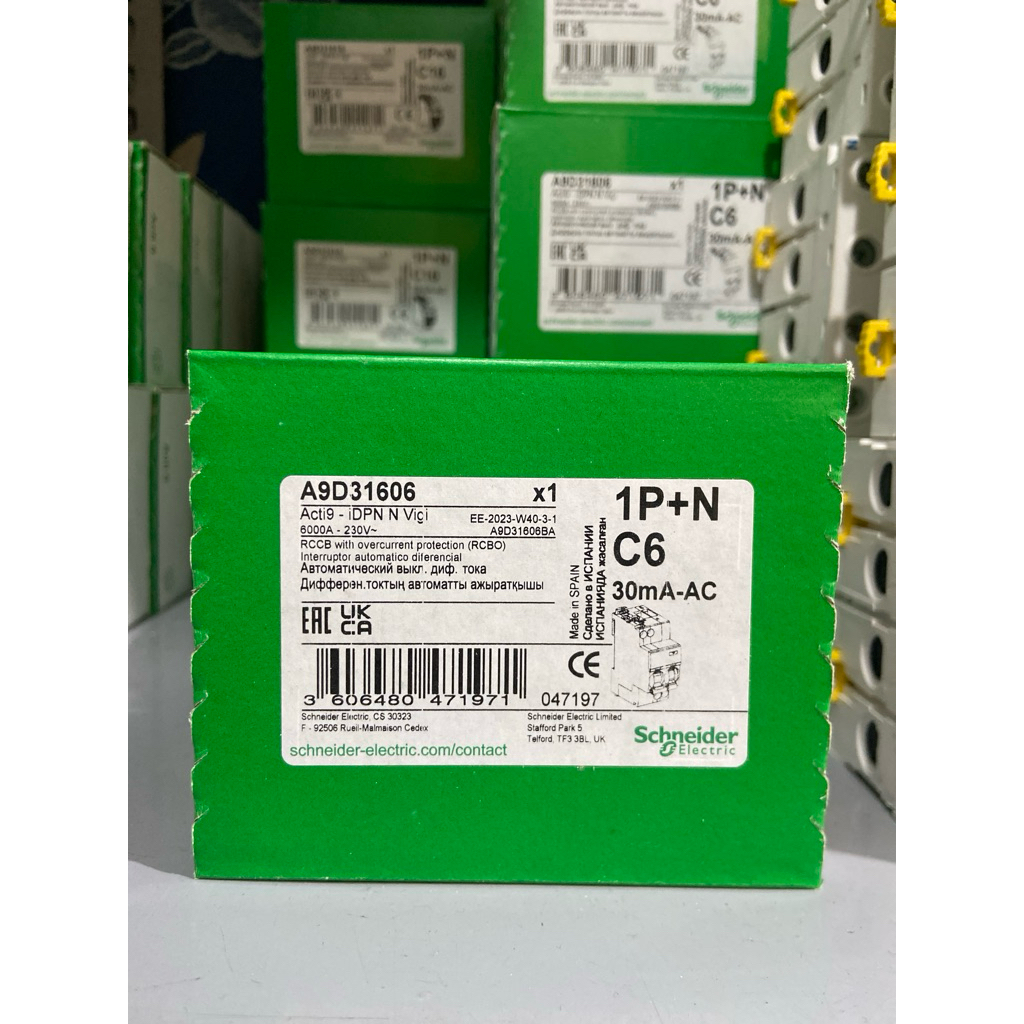 RCCB/RCBO Schneider vigi 1P+N 6A 30mA A9D31606