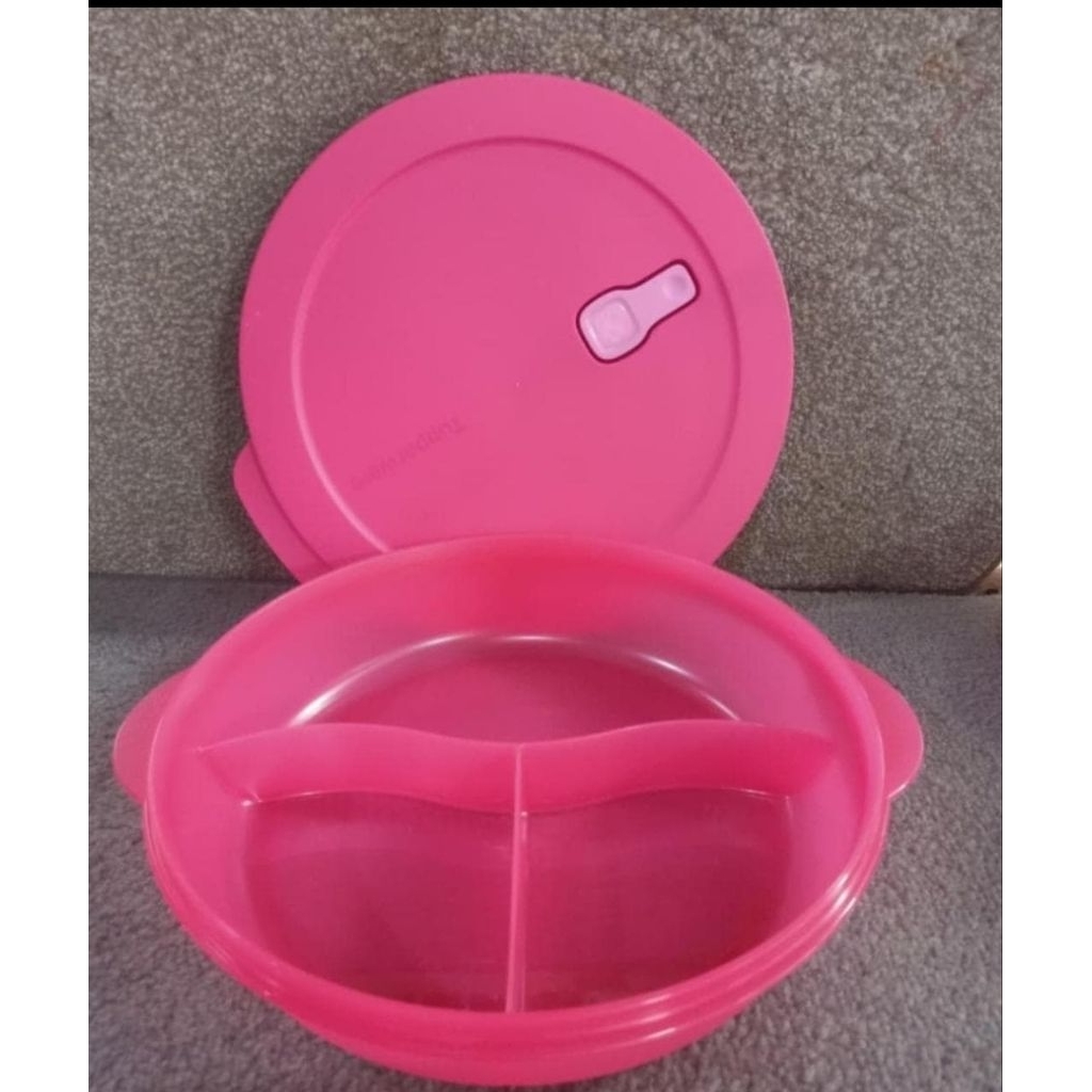Large crystalwave sekat 3 Tupperware// Tempat makan sekat