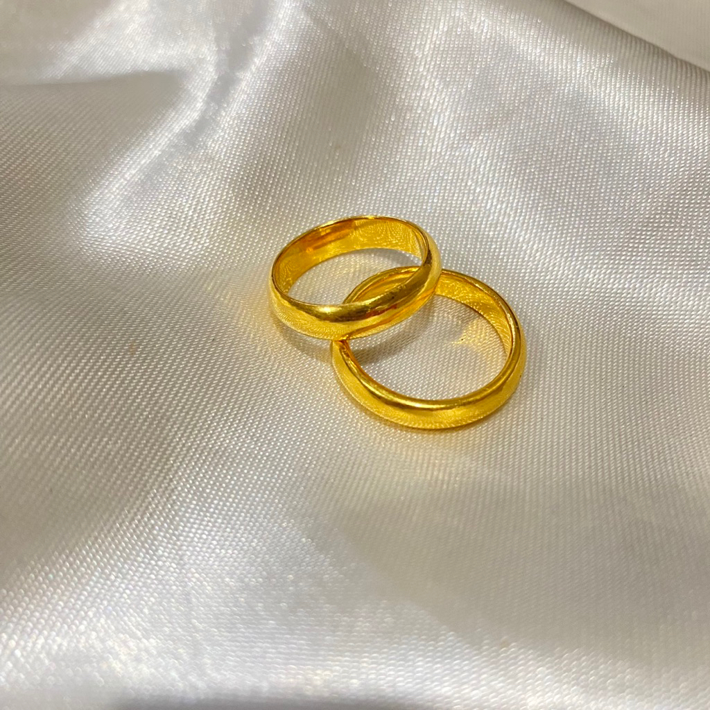 Cincin couple gold,cincin premium lapis emas anti karat,cincin tunangan