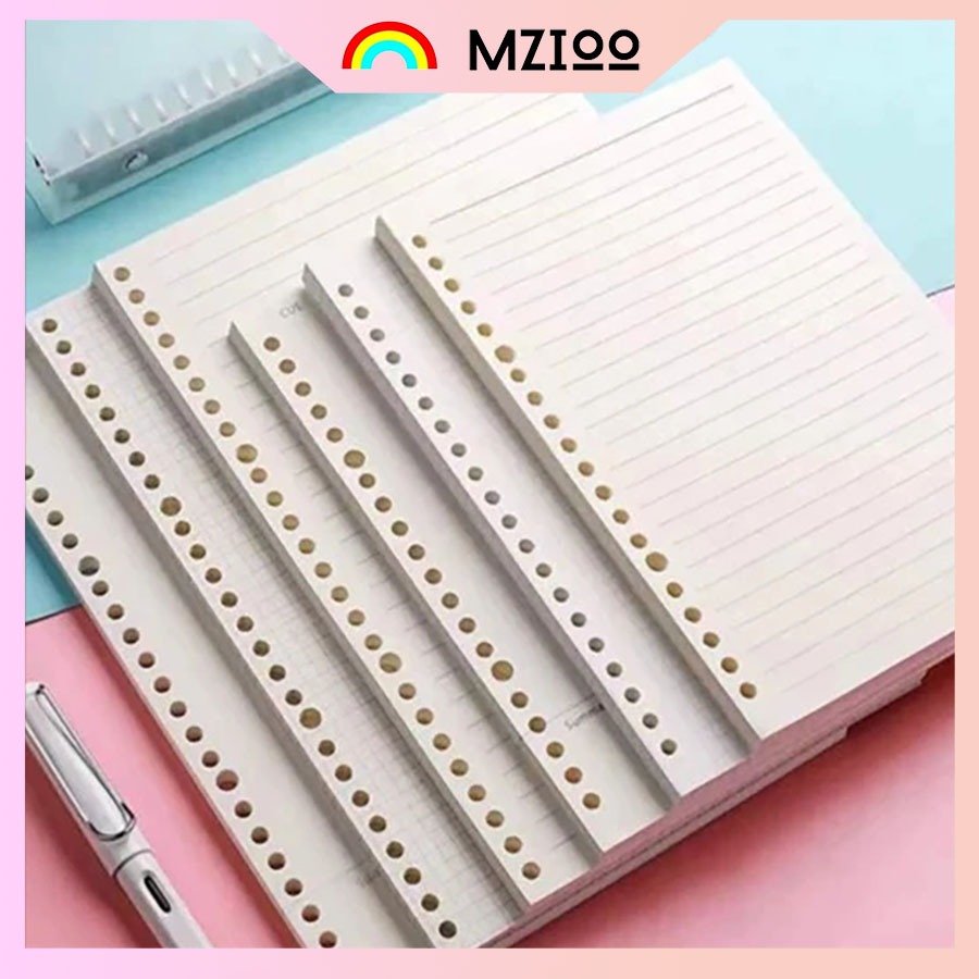 Loose Leaf Binder 80 Gsm A5 Isi 60 Lembar Bergaris Polos Kotak Titik Warna A/B/WG-560