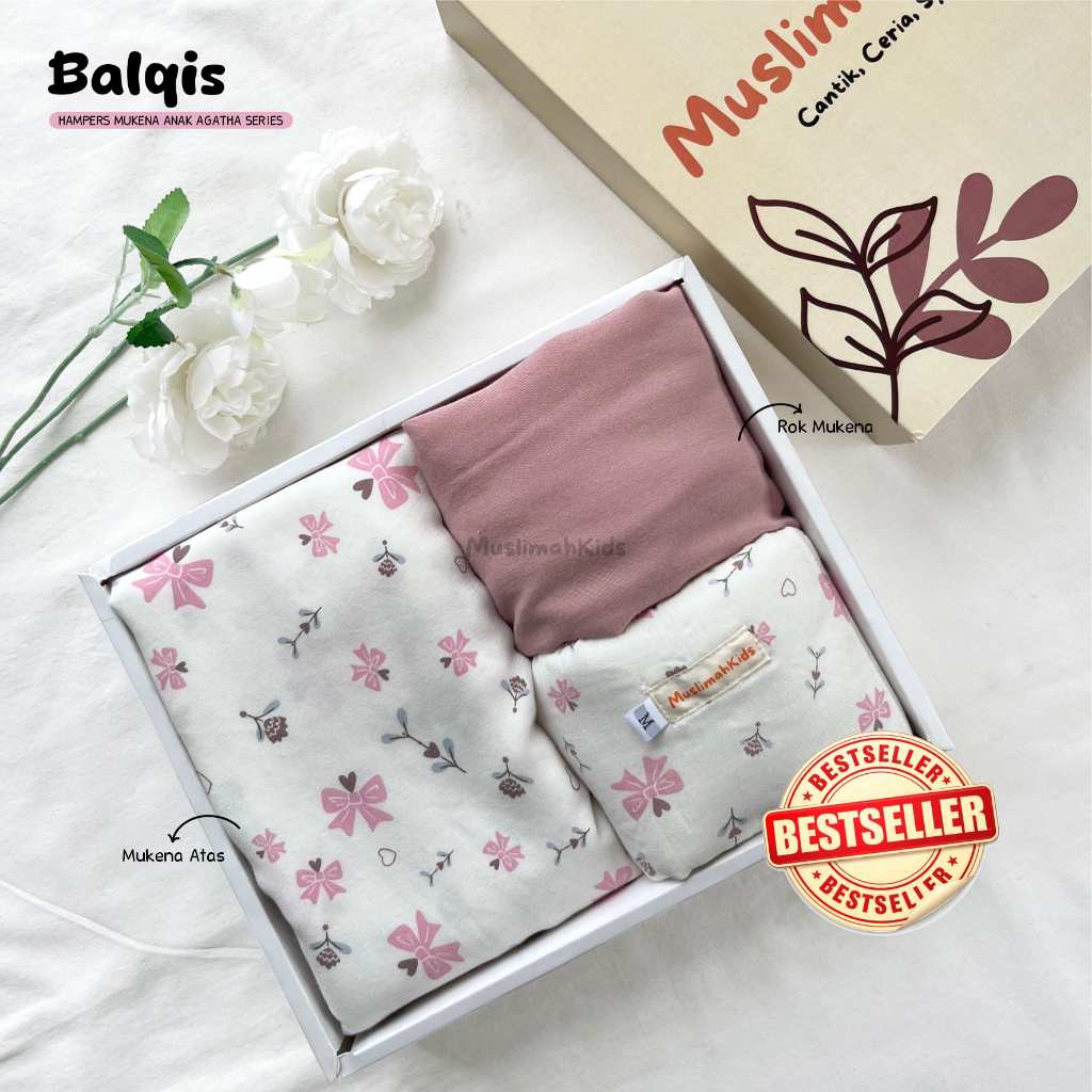 Hampers Mukena Anak 4-13 Agatha Series Muslimahkids Bahan Rayon Premium Cocok Untuk Kado Ulang Tahun